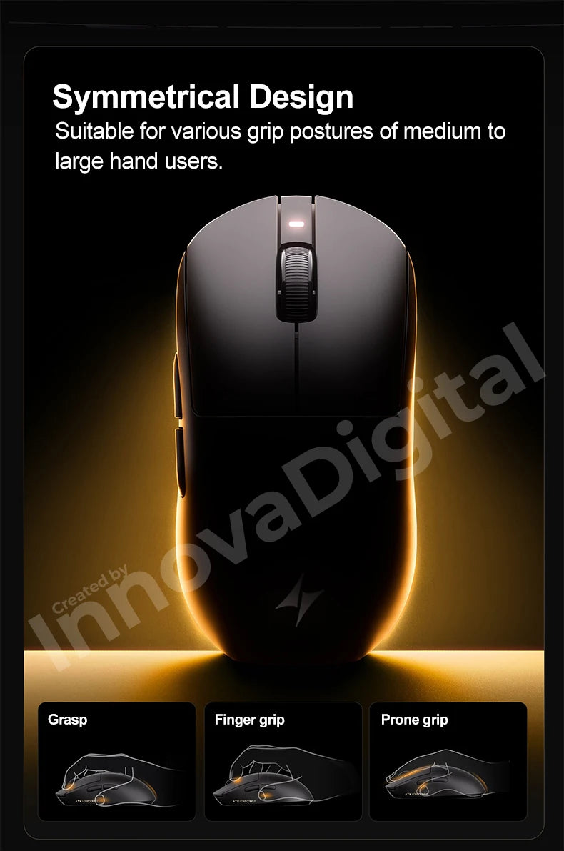 ATK Dragonfly A9 Ultimate Wireless Gaming Mouse, PAW3950 Ultra Sensor, 8KHz Polling Rate, Ultra Lightweight Ergonomic Gaming Mouse for FPS & Esports
