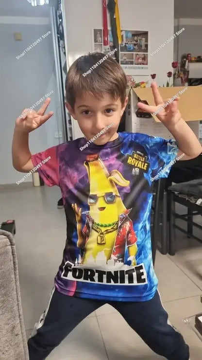 Суитшъри с качулка за момчета и момичета Fortnite, детски пуловер с 3D принт, суитшъри Battle Royale за мъже, есенна модна детска дреха