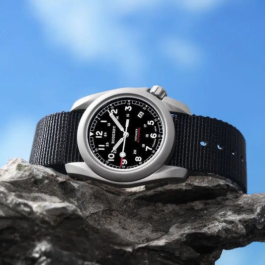 Boderry Field Watch VOYAGER Mens Watches 100M Waterproof Titanium Automatic Luminous For Seiko Movement Wristwatch
