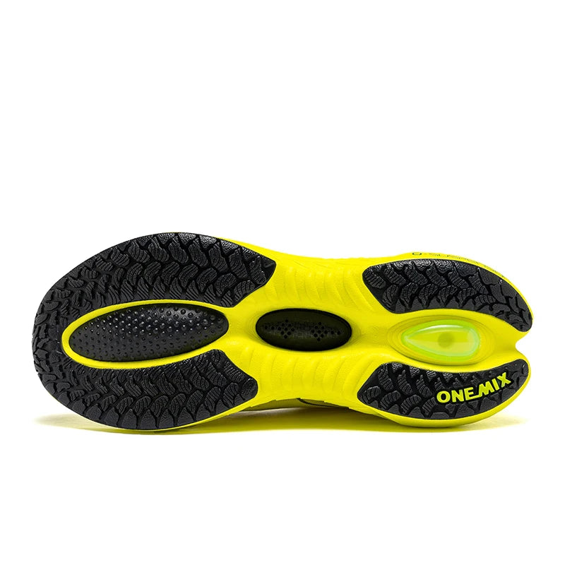 ONEMIX Nieuwe hardloopschoenen met demping voor heren, geschikt voor intensieve hardlopers, met veters, sportschoenen voor dames, antislip, outdoor, atletische herensneakers