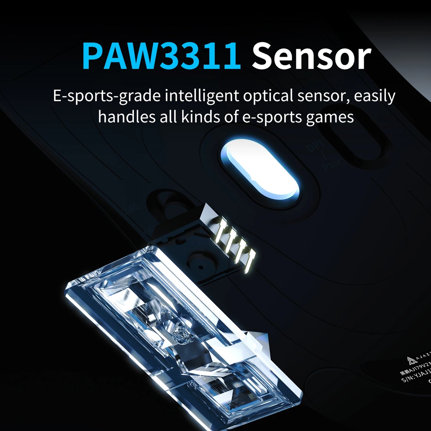 AJAZZ AJ179 V2 MAX tro-načinski miš za dešnjake, lagan 56g, senzor PAW3311, Huanuo Micro Switch, TelinkMicrochip