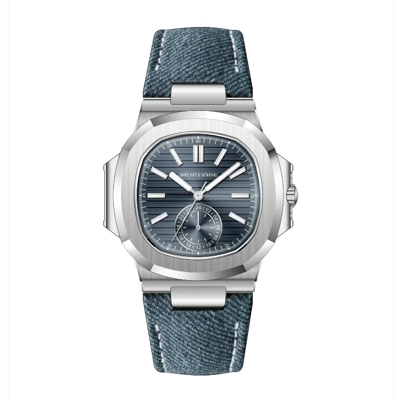 Relógio masculino ultrafino Specht & Söhne New Classic 40.8MM, movimento Japan VH60, vidro de safira, relógio desportivo 5980, resistente à água 50M