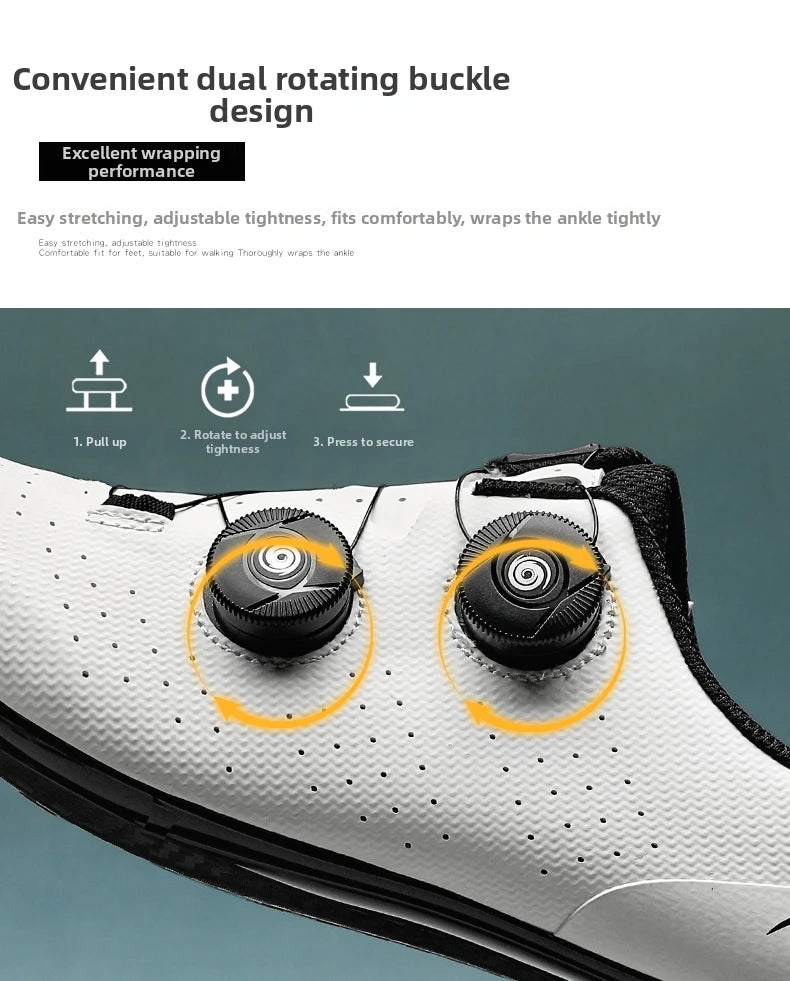 Competition Cycling Sports Shoes Road Bicycle Shoes Unisex Breathable Sports Cycling Shoes Self-locking Racing Bicycle Shoes