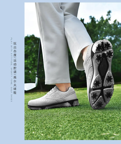 LiXingMing golfski čevlji za moške, sivi, velike velikosti do 48#, zračni čevlji s špicami, športni čevlji za golf, čevlji za trening za najstnike, čevlji za trenerje golfa