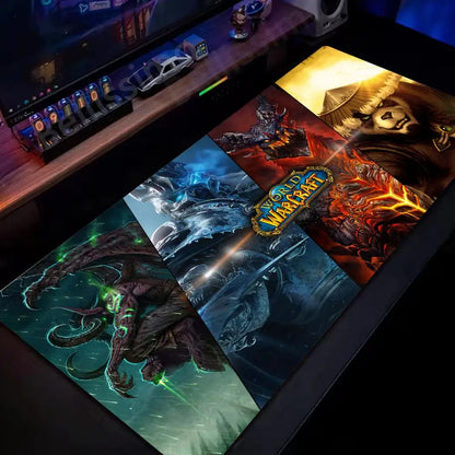 Velká gumová podložka pod myš a klávesnici Natural Horde Alliance HD World Of Warcraft Gaming, s rychlým povrchem a obšitými okraji