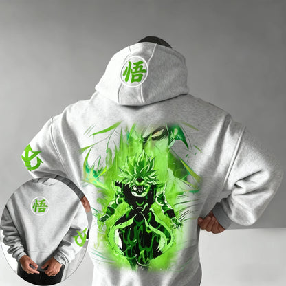 Dragon Ball Anime Broli Printed Hoodie Autumn/Winter New Men's and Women's Loose Casual Harajuku Large Size Parent Child Sweater