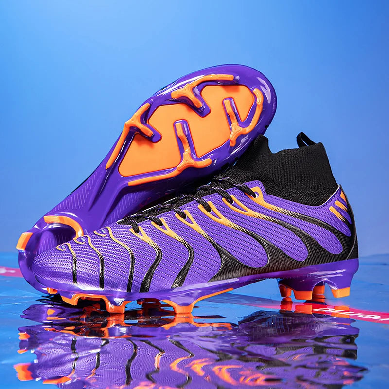 Herren-Fußballschuhe Sport FG/TF Outdoor-Fußballschuhe Training Jungen Wettkampf rutschfest mit langen Stollen Hallen-Futsal bequem
