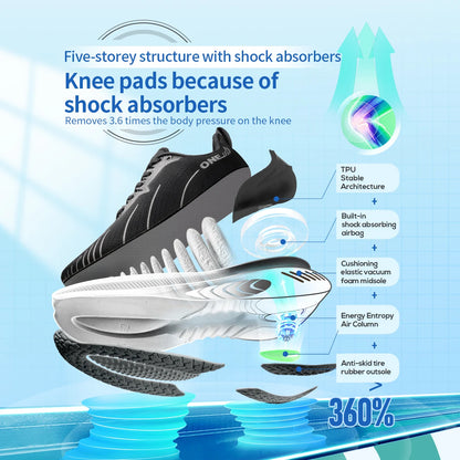 ONEMIX Nieuwe hardloopschoenen met demping voor heren, geschikt voor intensieve hardlopers, met veters, sportschoenen voor dames, antislip, outdoor, atletische herensneakers