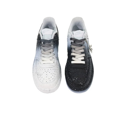 Individuell gestaltete Sneaker Nike Court Vision „Nightfall“ mit Farbverlauf, rutschfest, Unisex-Low-Top-Sneaker
