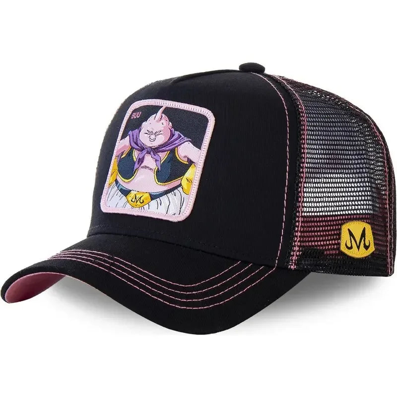 Dragon Ball Son Goku-baseballkasket til mænd, sommerkasket til rejser, broderet hiphop-solskærm, justerbar trucker-meshkasket