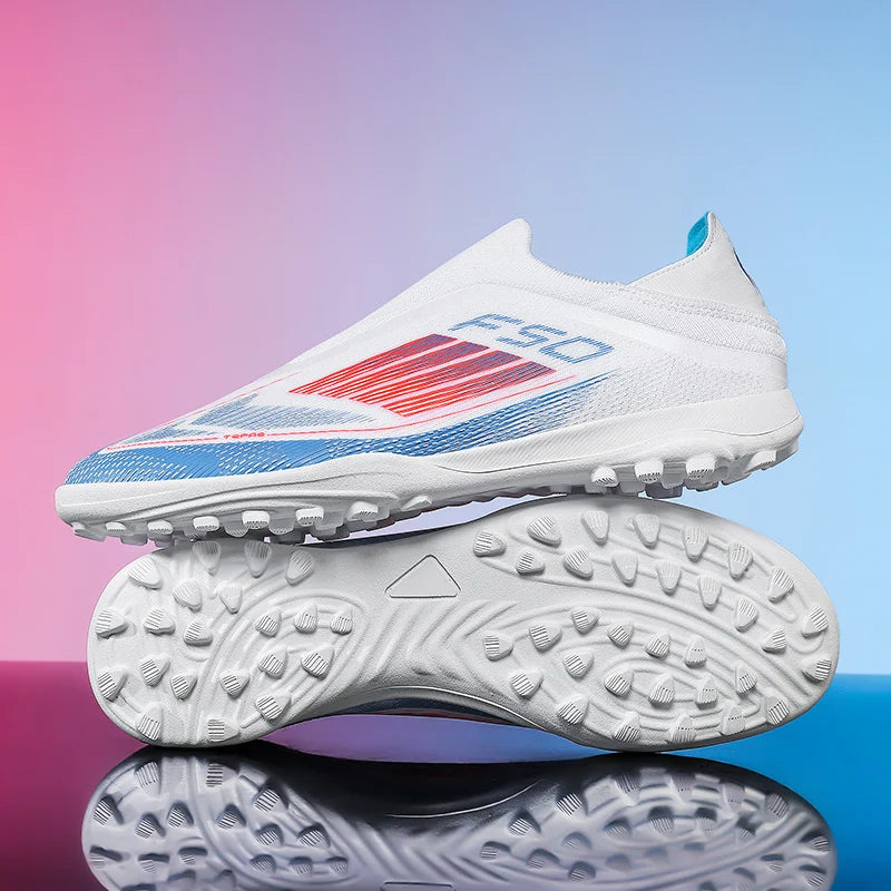 Men's Football Boots Futsal Ultralight Soccer Shoes Training TF Match Long Spikes Breathable Indoor Sneakers Cleats Drop Shipping