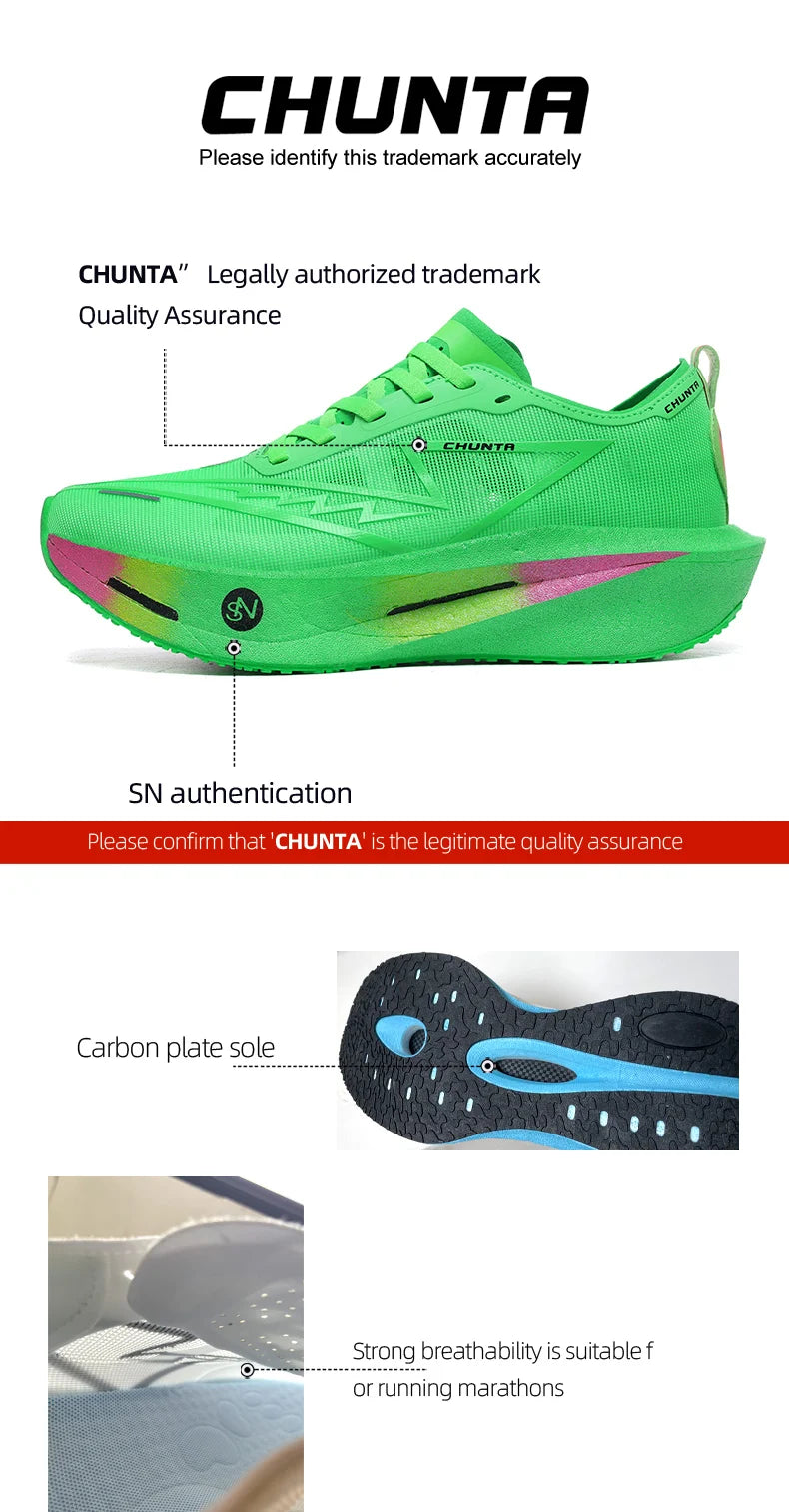 Moški tekaški copati Carbon Board Marathon Speciality Sports zračni lahki ženski udobni športni copati Chunta