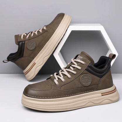 Pantofi Oxford casual pentru bărbați, din piele, cu talpă groasă, la modă, pentru exterior, fără toc, de calitate superioară, pantofi Oxford realizați manual, pentru plimbare