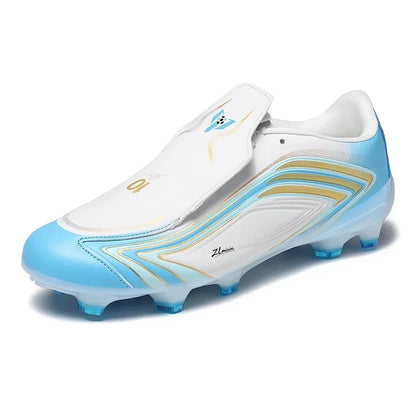 Chaussures de football à crampons longs FG pour hommes, modèle bas, antidérapantes, ultra-légères, pour entraînement et matchs sur gazon naturel en extérieur