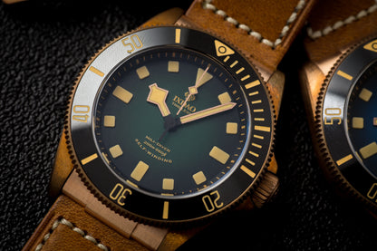 IPOSE IX&DAO 2025 New Bronze Men's Automatic Mechanical Watch PT5000 Sapphire Retro Leather Waterproof 20Bar Reloj Hombre