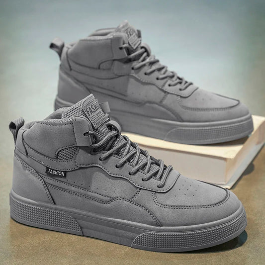 Breathable Men's Casual Shoes Skate Shoes Mid-Top Breathable Versatile Sports Shoes Suitable for All-Day Wear