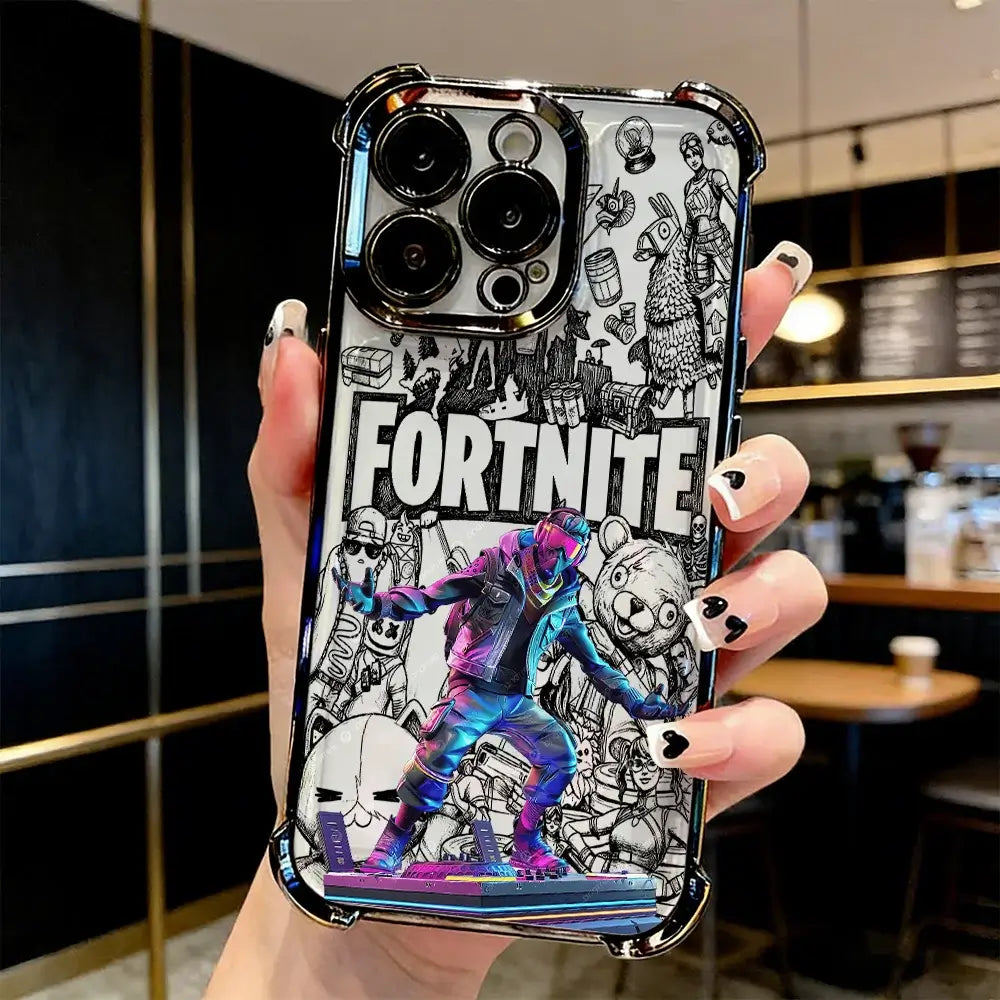 Popular Game FortniteS Plating Phone Case For iPhone 17 17e 16e 16 15 14 13 12 11 Pro Max X XR XSMax 7 8 Mini Air Plus Anti-Fall