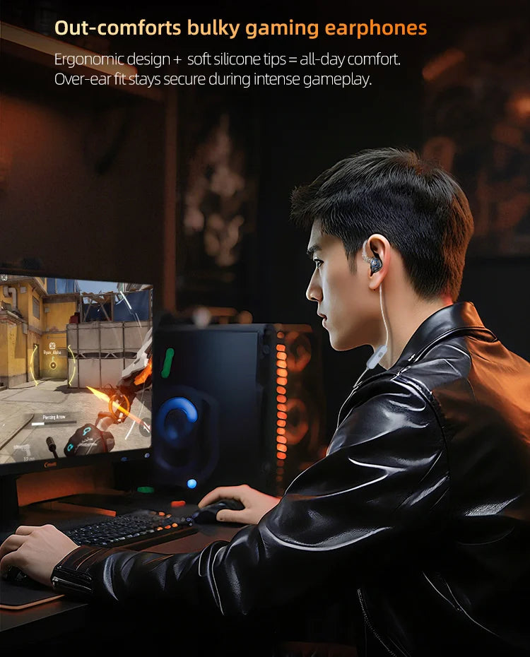 Auriculares IEM Gaming KZ Gale – Monitor In-Ear HiFi con driver superlineal y cable desmontable de 2 pines chapado en plata