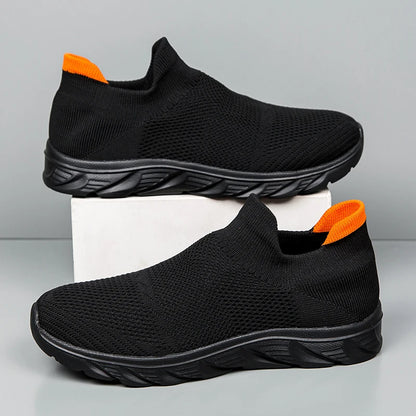 Breathable Men's Casual Shoes Lightweight Vulcanized Outdoor Platform Loafers Soft Mesh Flats Non-slip Sneakers