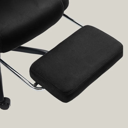 Symino Gaming Chair Faux Suede Office Chair with Footstool, Ergonomic Height Adjustable Swivel Chair, Comfortable Executive Chair for Gaming & Office