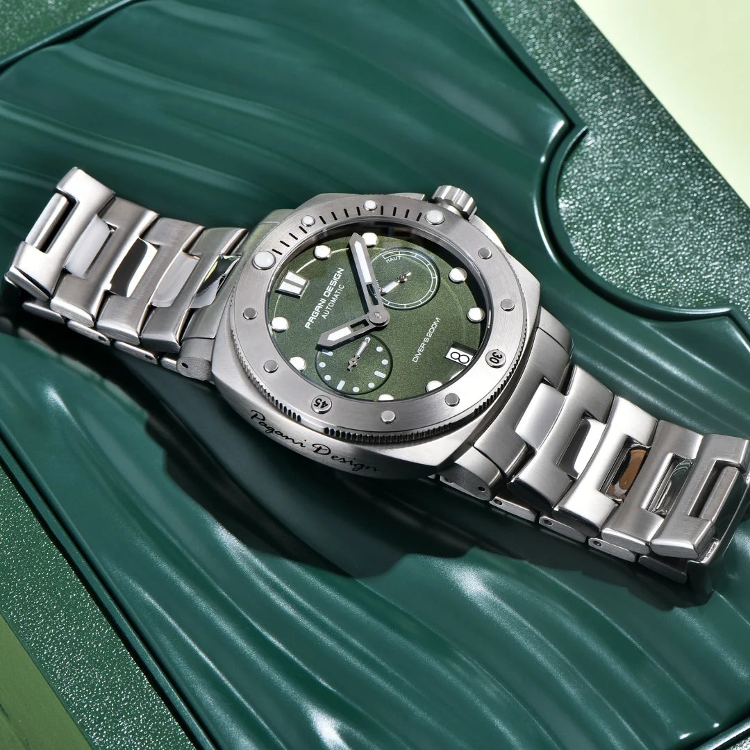 PAGANI DESIGN Men's Watches New Diver Automatic Mechanical Watch Sapphire Stainless Steel Sport 20 Bar Clock