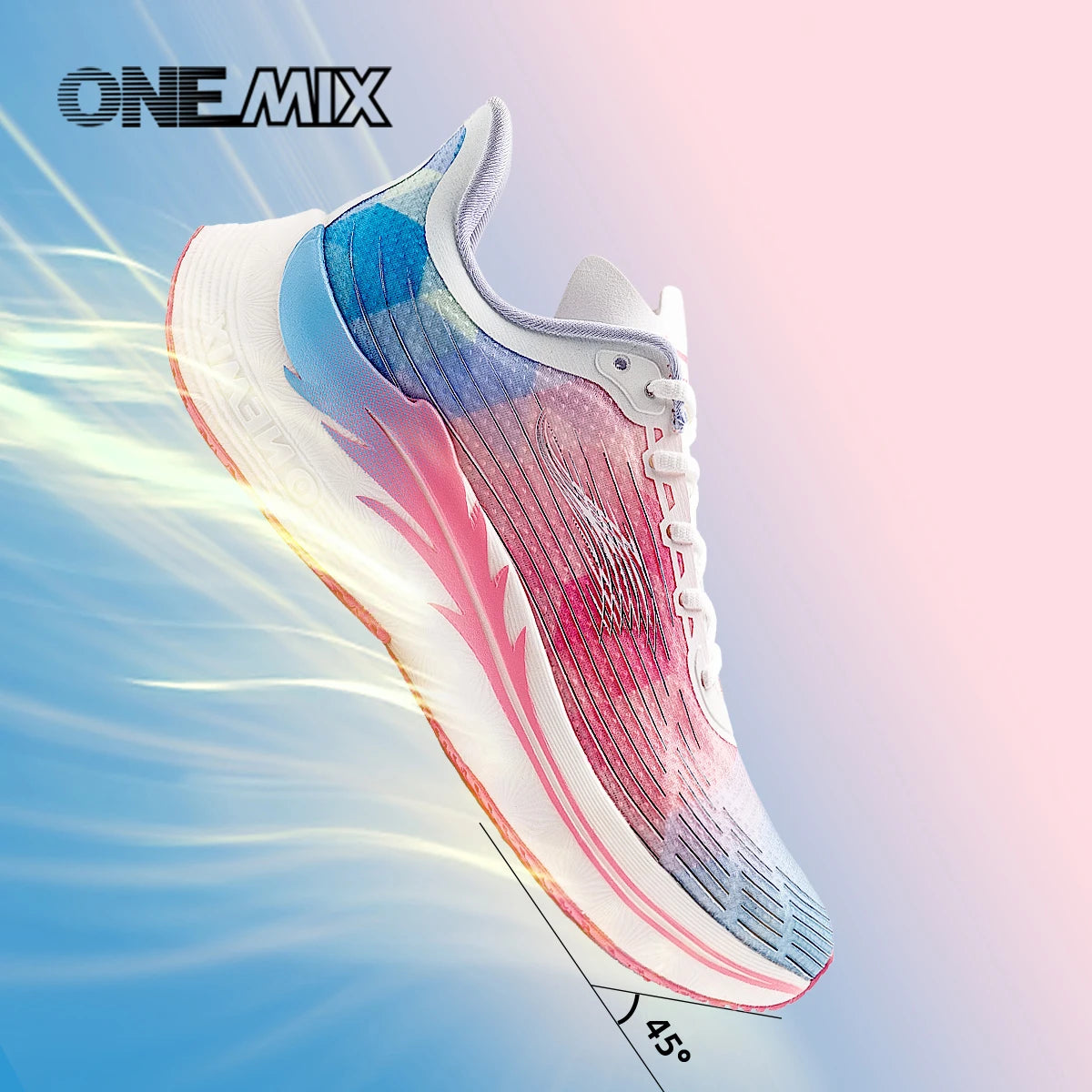 Onemix nove moške maratonske tekaške copate za ženske, zračne, lahke superge, športni copati z vezalkami, udobni, lahki in mehki