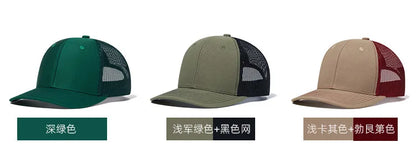 High Quality Mesh Baseball Cap Women Men Summer Cotton Breathable Sunhat Unisex Adjustable Snapback Trucker Hats Male Female