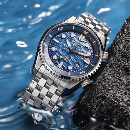BERNY Diver Automatic Watches Men's Luxury Sapphire 316L Stainless Steel Mechanical Watch 42MM 200M Waterproof Diving Men Watch