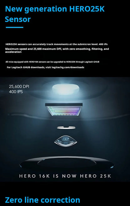 Rato gaming com cabo Logitech G502 HERO para e-sports, rato mecânico RGB com peso ajustável e macro programável para battle royale