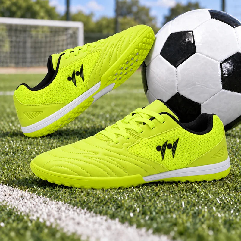 Nouvelles chaussures de football pour hommes, antidérapantes, de haute qualité, pour futsal et terrain en gazon, chaussures de football montantes, baskets, pour matchs en salle et en extérieur, meilleures ventes