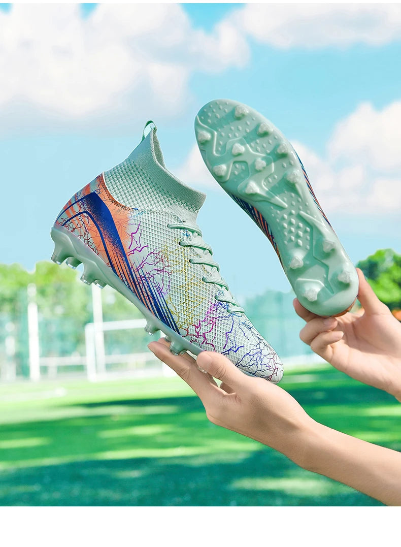 Men Professional Football Shoes Society Cleats Soccer Shoes Original Indoor Football Field Boots Grass Training TF/FG Sneaker