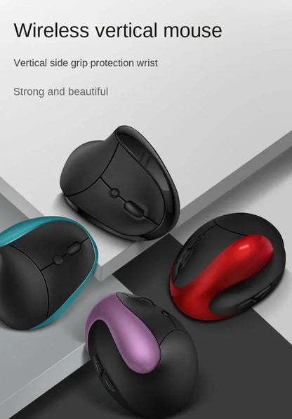 Mouse vertical ergonomic wireless reîncărcabil BTS-908, foarte popular, cu receptor USB 2.4G, DPI reglabil 1600 și 6 butoane