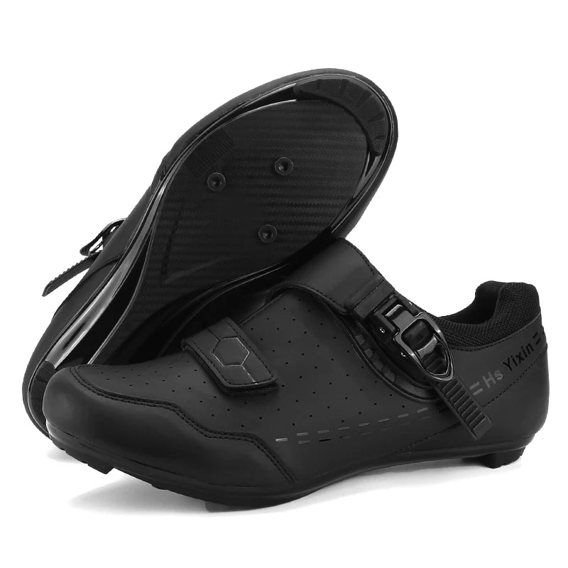 Pantofi de mountain bike pentru bărbați, pantofi de ciclism cu cataramă rapidă, compatibili cu pedalele cu sistem SPD, pentru interior și exterior, pantofi MTB pentru femei