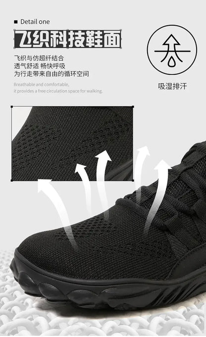 Simple Men's Shoes Lightweight Hiking Sports 2025 Wide Toe Barefoot Shoes Multifunctional Casual Mesh Breathable Walking Shoes