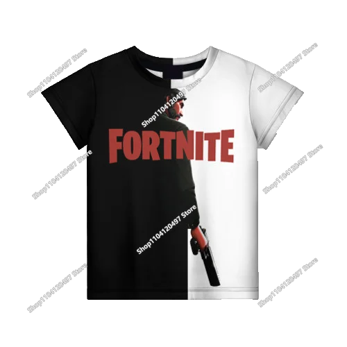 T-shirt Fortnite 2026 para rapaz, verão, anime, gaming, T-shirt para todos, camisola gira, T-shirt básica Battle Gamer, manga curta para homem