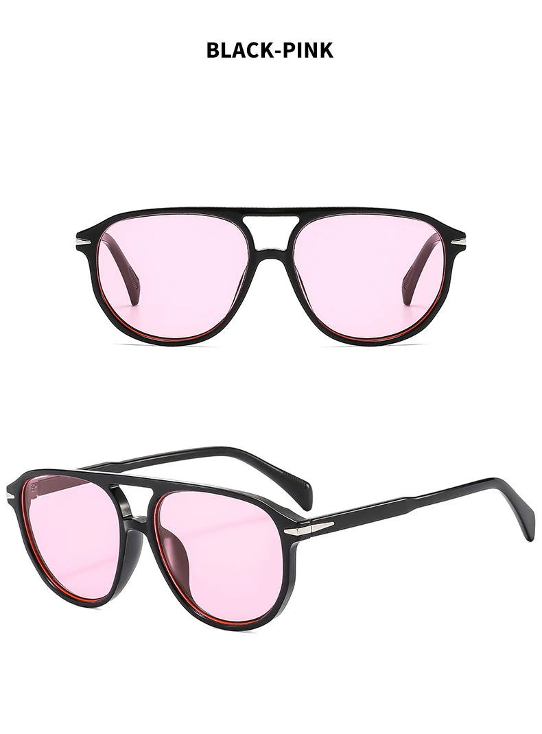BOYSEEN Beach Sunglasses Man Summer Orange Sun Glasses UV400  Can Do Prescription Glasses Big Frame Blue Eyewear