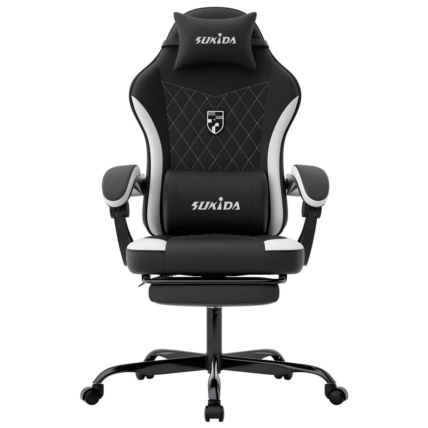 SUKIDA Gaming Chair High Back Ergonomic Computer Chair With Footrest Reclining Adult Comfortable Office Chair 
