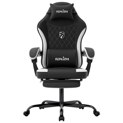 SUKIDA Gaming Chair High Back Ergonomic Computer Chair With Footrest Reclining Adult Comfortable Office Chair 