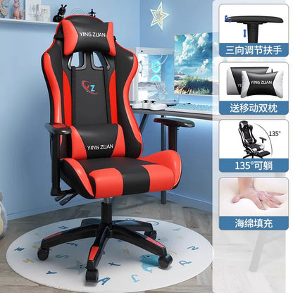 Gaming-Stuhl Computerstuhl Bequemer verstellbarer Sitz Game LIVE Studentenwohnheim Zuhause Ergonomie für langes Sitzen