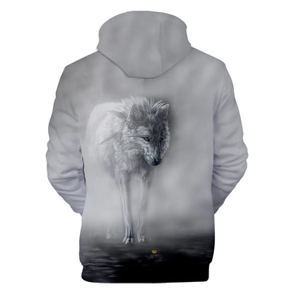 Cool Space Galaxy Wolf Hoodie Hoodies Men Bright Wolf Fashion Handsome Wolf Hoodies Spring Autumn Pullovers Sweatshirts Sweat