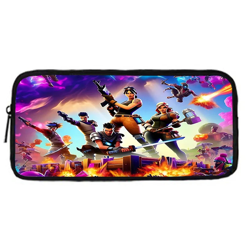 Hot Game Child School Backpack with Lunch Bags, Design-F-FortniteS Pencil Bags, School Bags for Boys Girls Best Gift