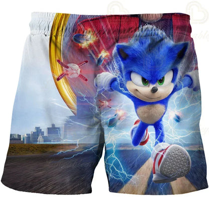 3D Print Fashion Children's Pants S-Sonici Shorts Kids Summer Beachwear Swim Trunks Swimsuits Beach Shorts Trousers