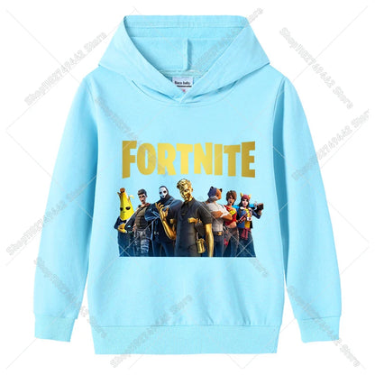Fortnites Child Hoodies Autumn Hooded Sweatshirt for Boy Girl Thin Tracksuit Long Sleeve Pullover Tops Sportswear Kids Clothes