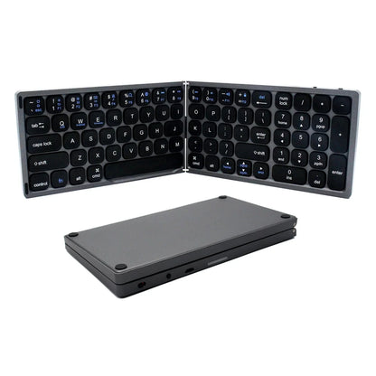 Jomaa Foldable Wireless Bluetooth Keyboard Lightweight Portable Bluetooth Folding Keyboard Available for Tablet Laptop PC iPad