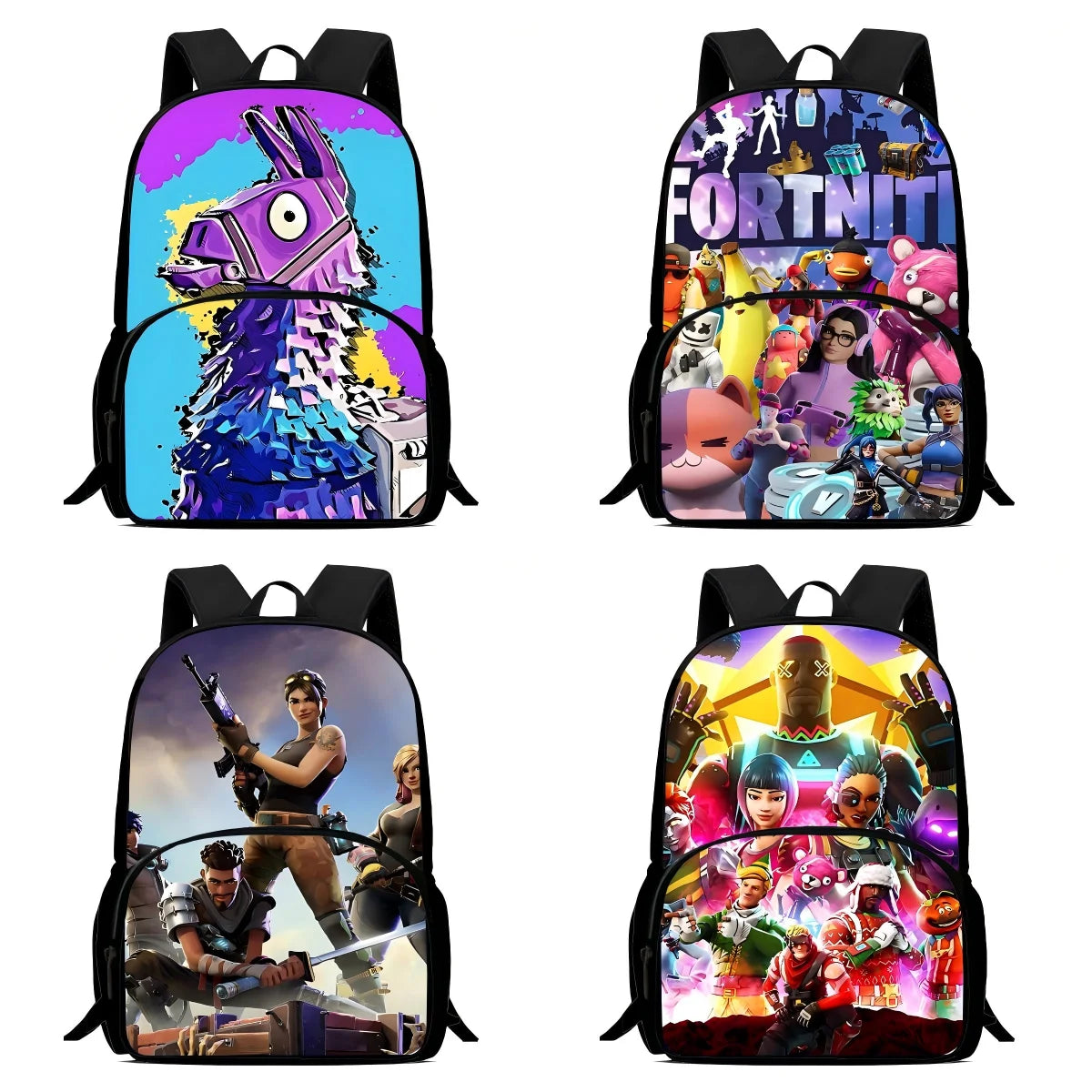 Mochilas Infantis Classic Game FortniteS para Rapazes e Raparigas, Presente de Aniversário para Estudantes, Mochilas Escolares de Grande Capacidade, Duráveis para Campismo