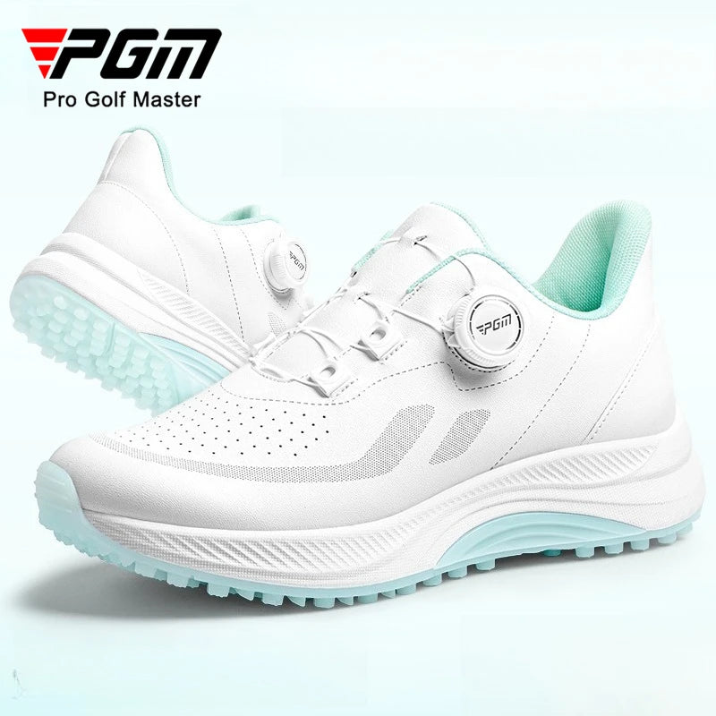 PGM ženski golfski čevlji, poletni, dihalni, z gumbi, z vezalkami, za povečanje višine, protizdrsni, korejski športni čevlji za na prostem XZ417