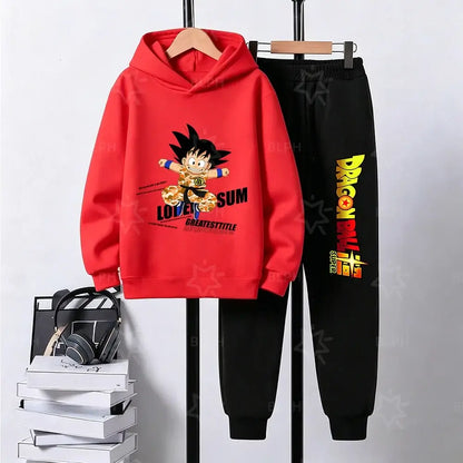 Kids Dragon Ball Camo Goku Printed Hoodie Set Casual Loose Comfortable Long Sleeve Sweatshirt Pants 2 Piece Outfits for Boys, produit gaming premium Fraquane, produits de luxe, nouvelle génération, équipement gamer