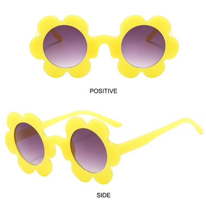 New Trendy Sunflower Sunglasses for Women Retro Round Flower Sun Glasses Fun Novel Disco/Festival/Party Shades for Adults