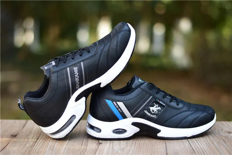 Pánské kožené tenisky Ležérní univerzální obuv Outdoorová protiskluzová běžecká obuv Módní pánské tenisky Zapatos Homme