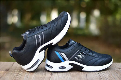 Pánské kožené tenisky Ležérní univerzální obuv Outdoorová protiskluzová běžecká obuv Módní pánské tenisky Zapatos Homme